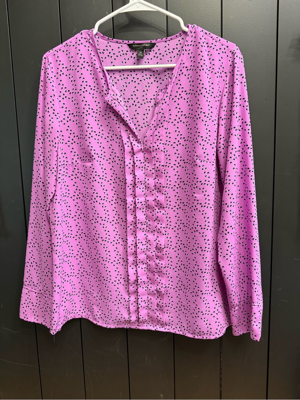 Banana Republic Lavender Pink Ruffle-Front Blouse